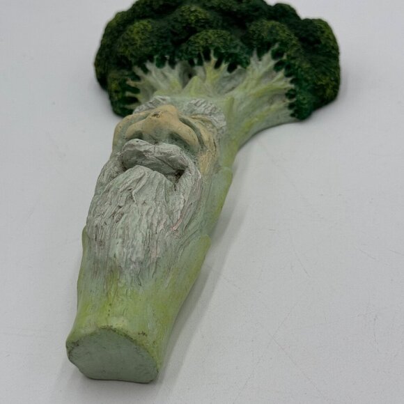 R Vandamme Anthropomorphic Folk Art Broccoli Man Sculpture  Signed  8" - Picture 3 of 12